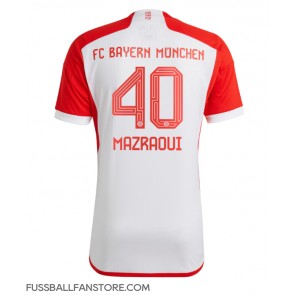 Bayern Munich Noussair Mazraoui #40 Replik Heimtrikot 2023-24 Kurzarm